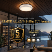 Plafoniera LED Exterior ELMOR Alba 30cm 28W 2450lm CCT Premium