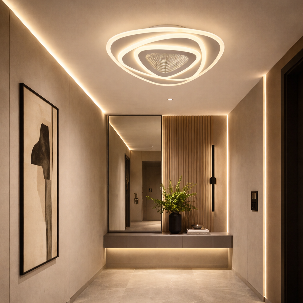 Lustra LED 40W GALAXY 3D Triangle Echivalent 200W