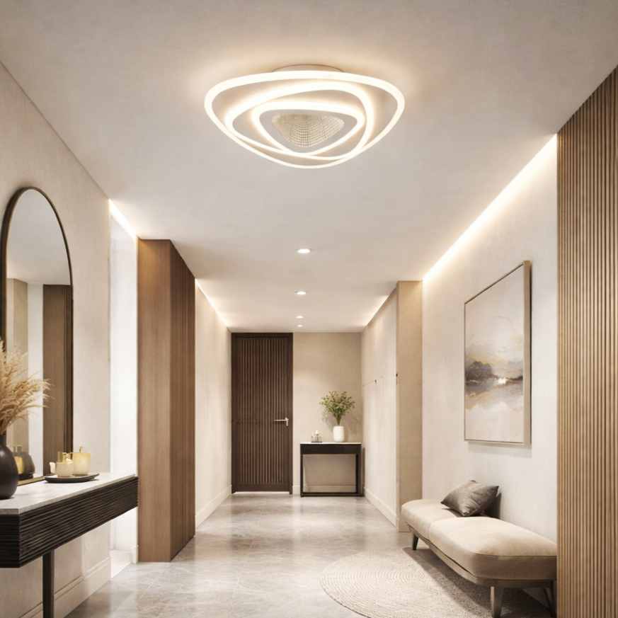 Lustra LED 40W GALAXY 3D Triangle Echivalent 200W