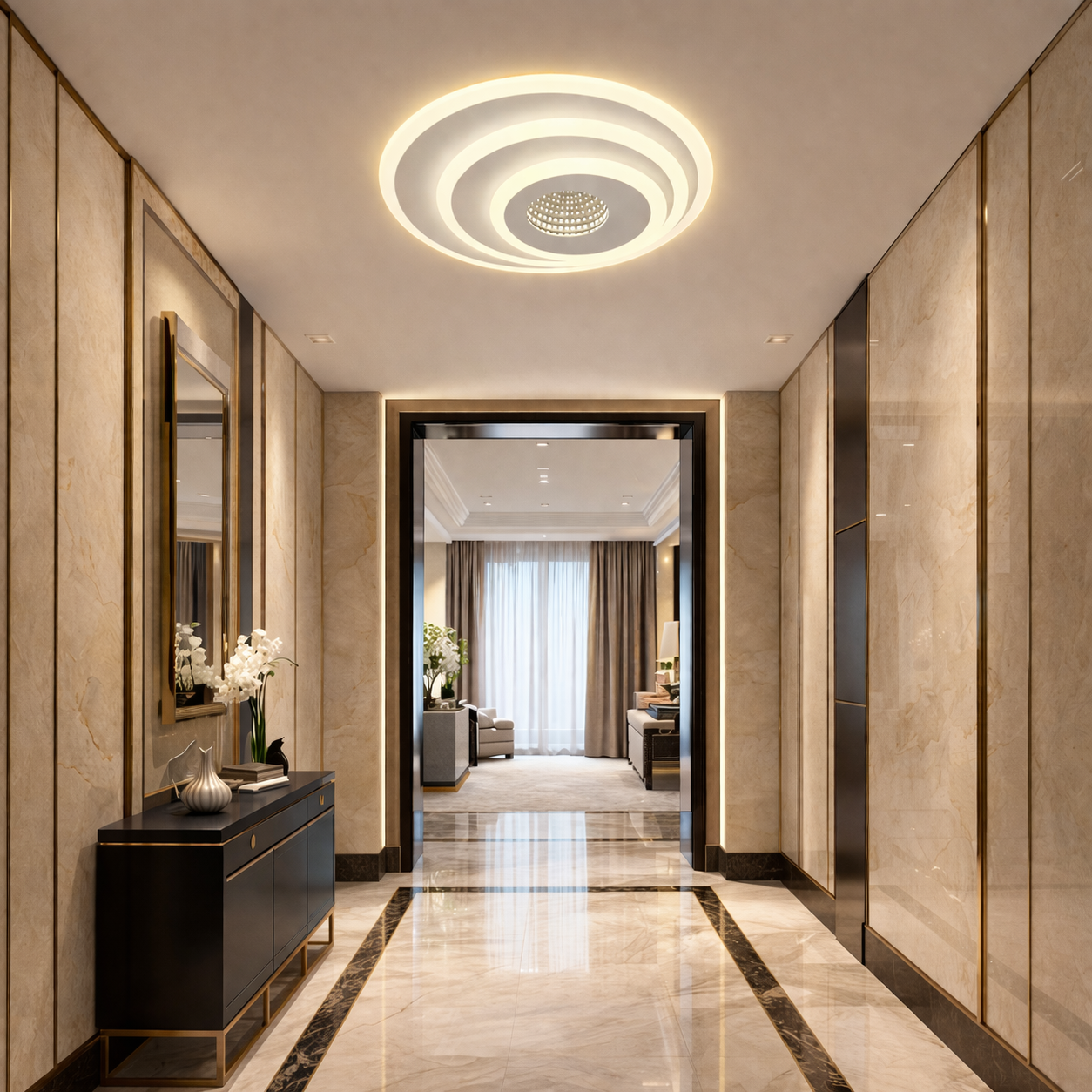 Lustra LED 40W GALAXY 3D Round Echivalent 200W
