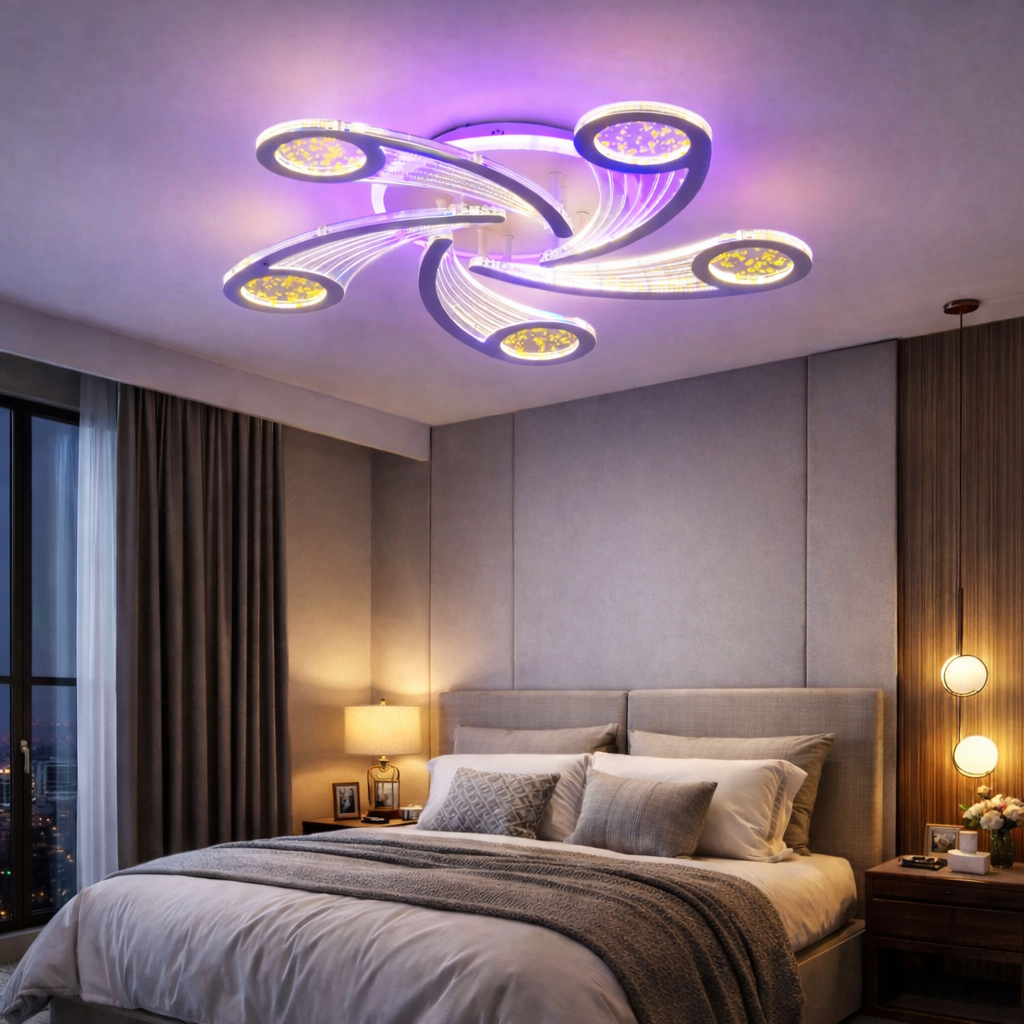 Lustra LED SPARK RGB Echivalent 500W Telecomanda