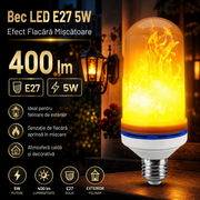 Bec LED E27 5W Efect Flacara Miscatoare