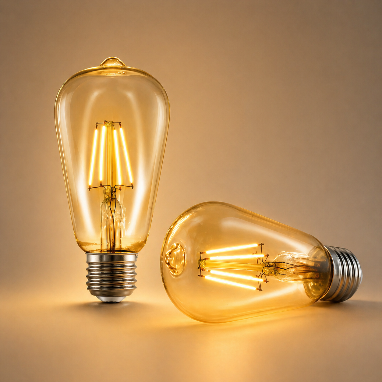 Bec LED E27 Vintage ST64 12W Fumuriu
