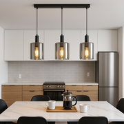 Lustra Abajur Fumuriu SAVIO Suport Liniar 3xE27