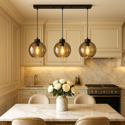 Lustra Abajur Fumuriu FIORE Suport Liniar 3xE27