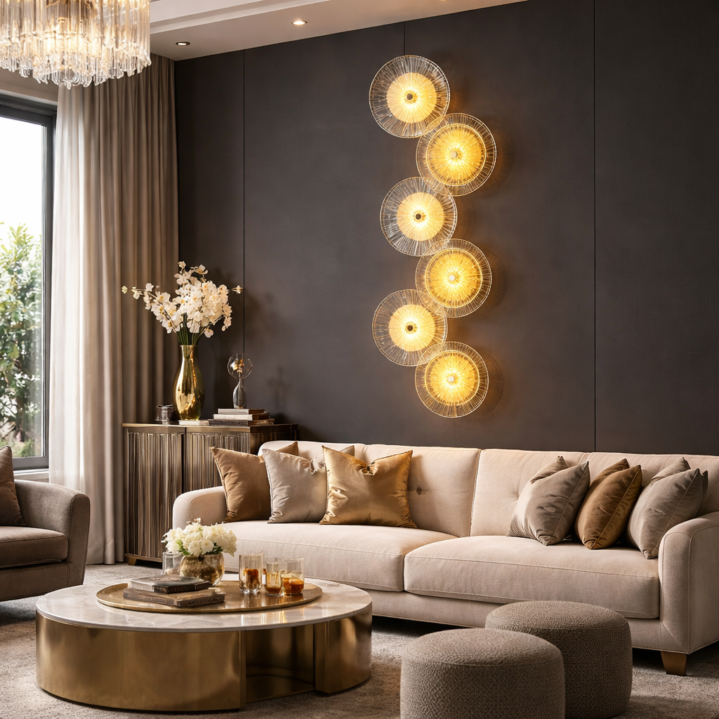 Aplica LED 36W CITRA Luxury Glass Gold 92cm