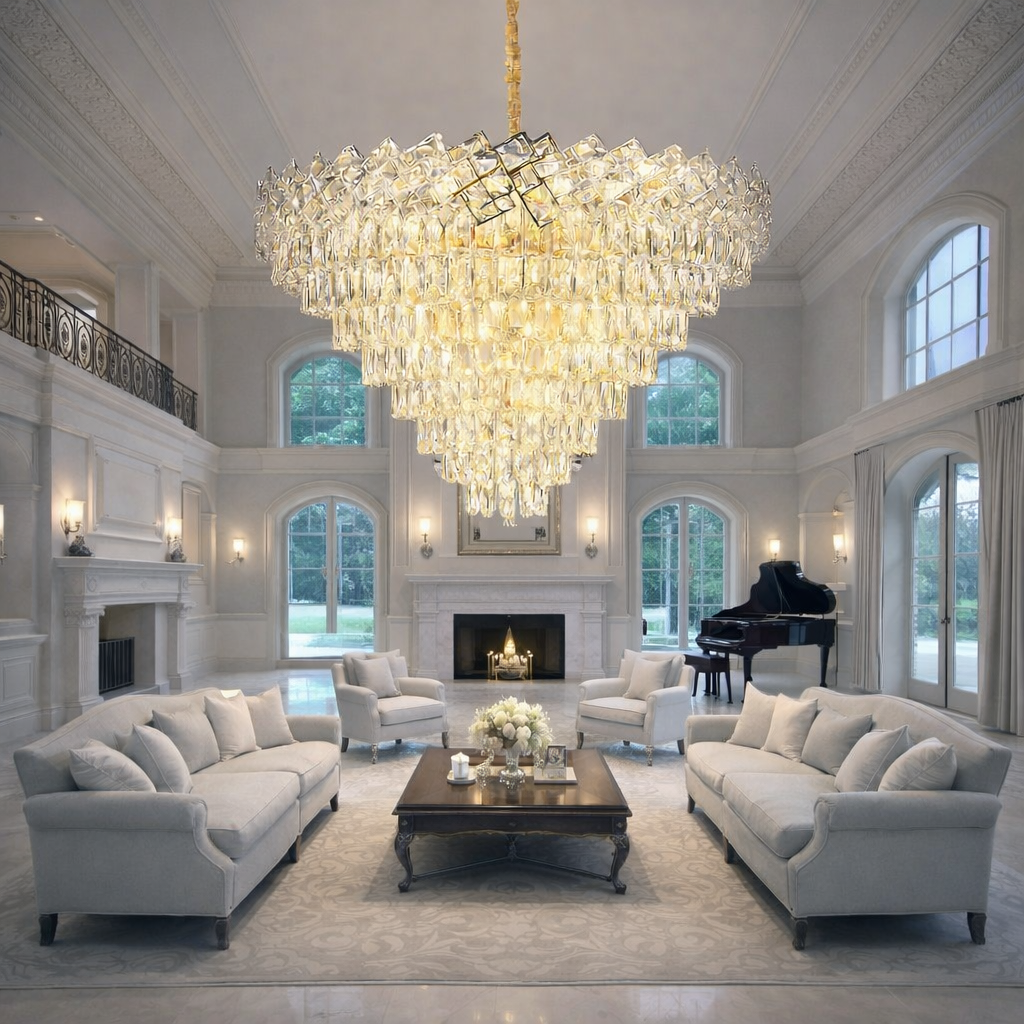 Candelabru Cristal MALLI Gold ⌀80CM