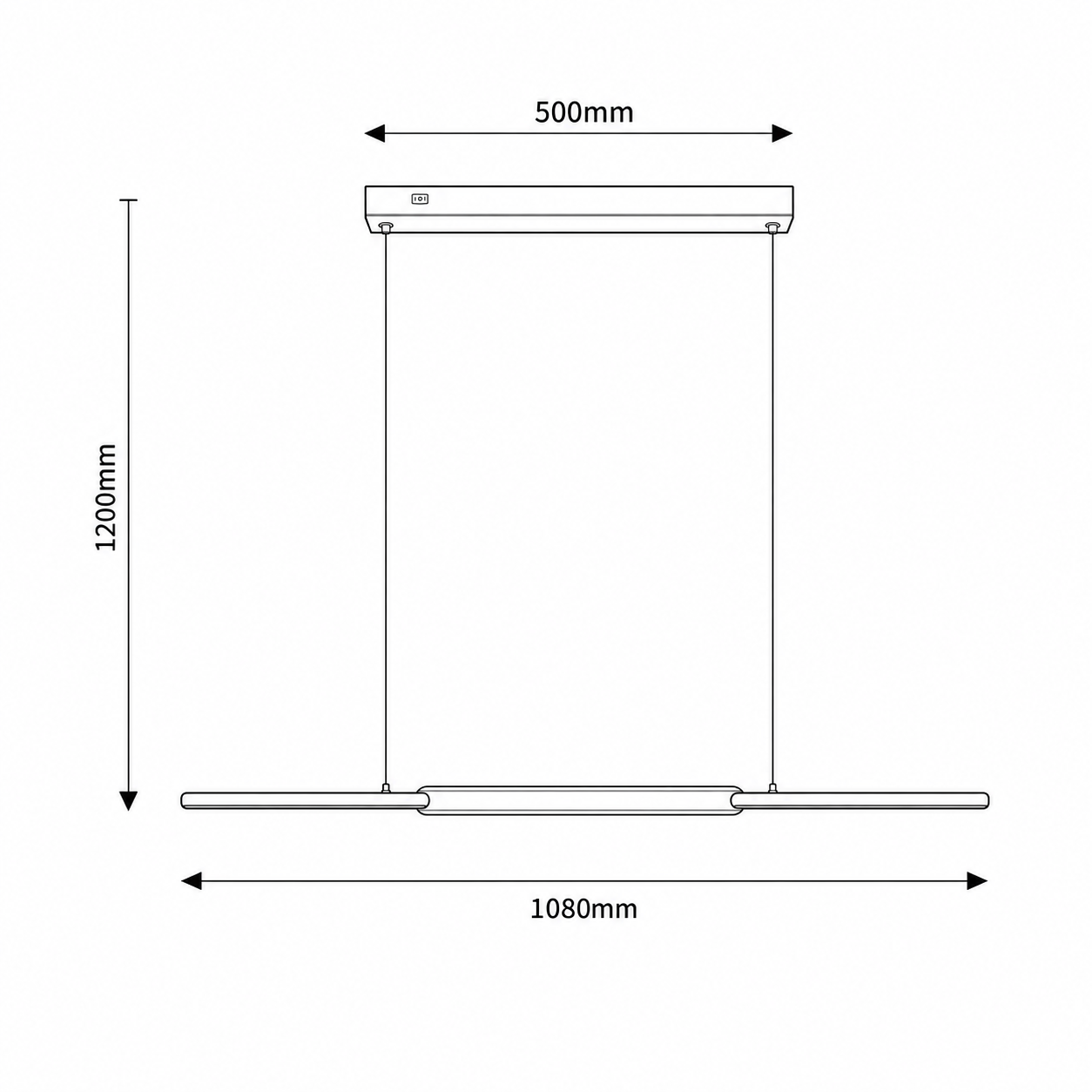 Lustra LED Suspendata Liniara Premium Black OMIRA Echivalent 200W