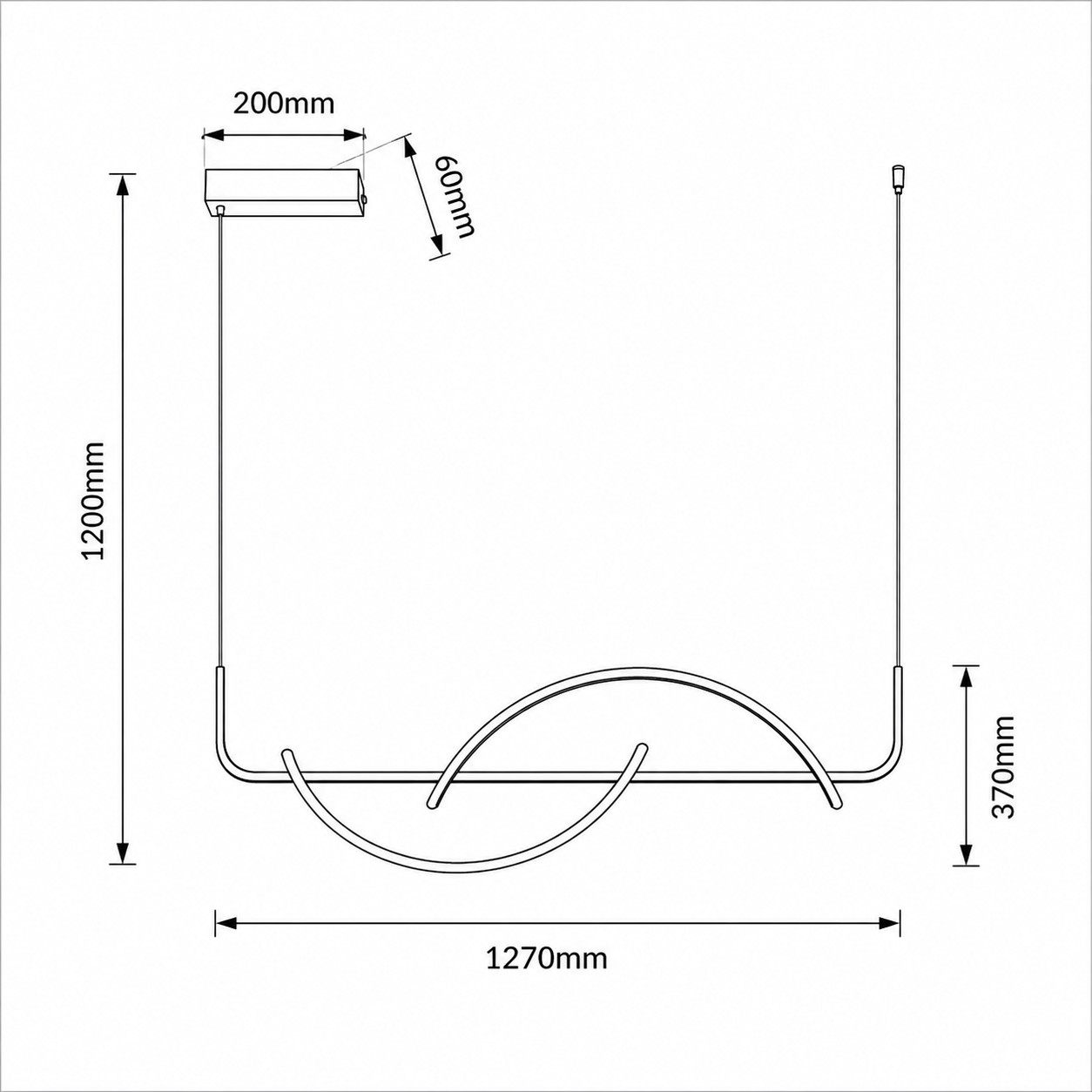 Lustra LED Suspendata Liniara Premium Silver ORIVA Echivalent 200W