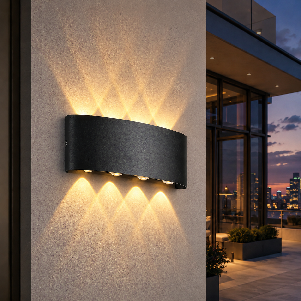 Aplica LED 8W TRIO Exterior Neagra