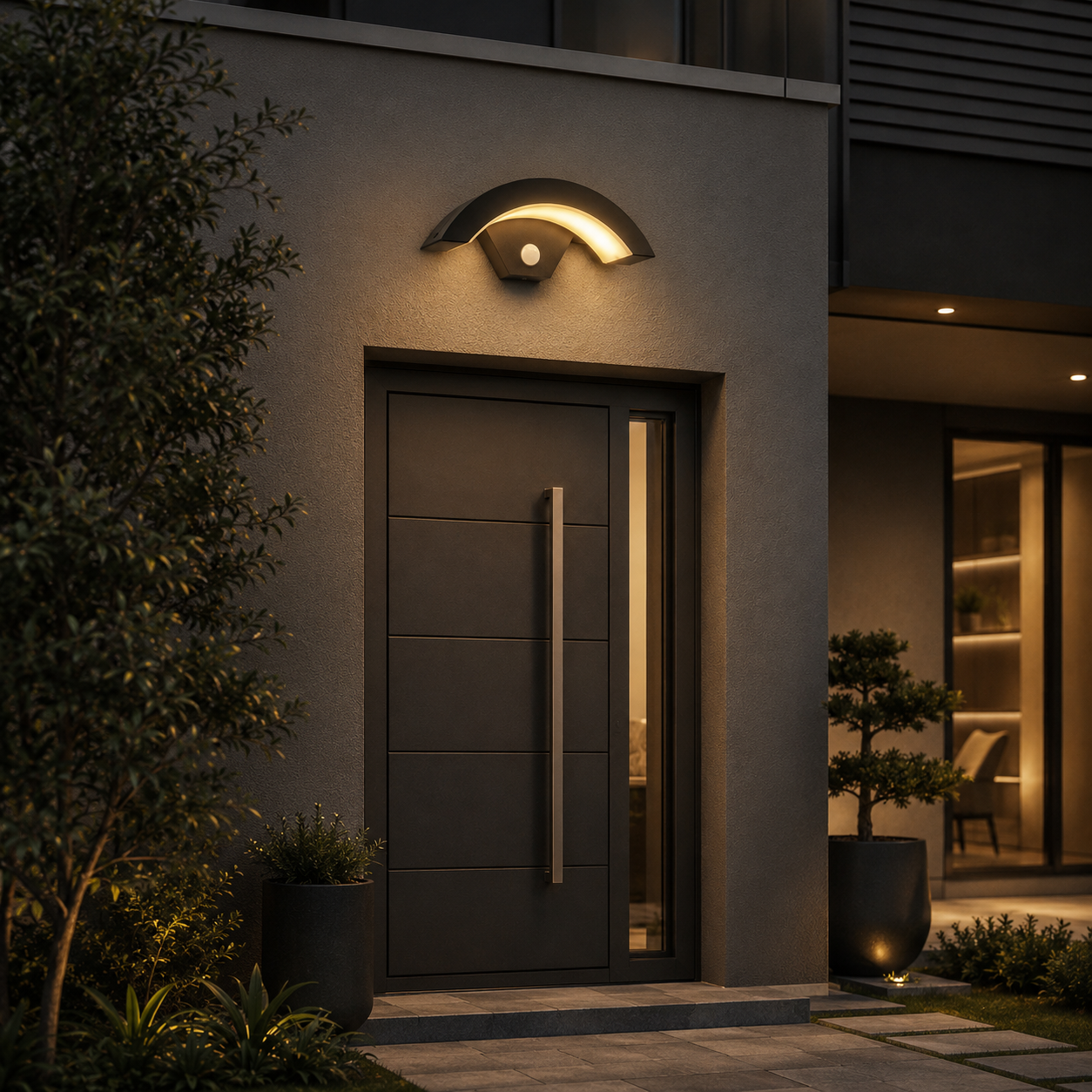 Aplica LED Exterior DYNAMIC SENZOR 12W 1000lm 3000K Neagra