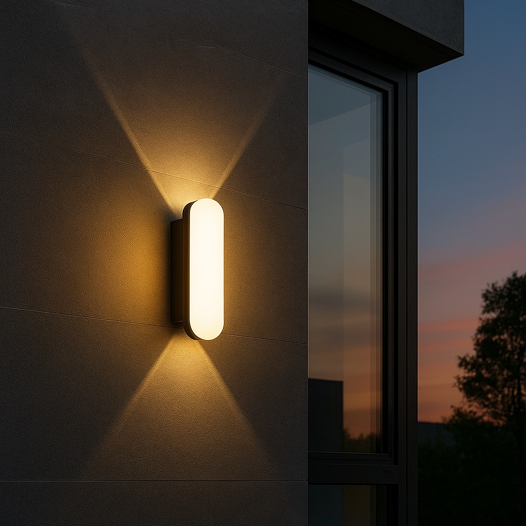 Aplica LED Exterior 12W Neagra Full Dispersion Echivalent 150W