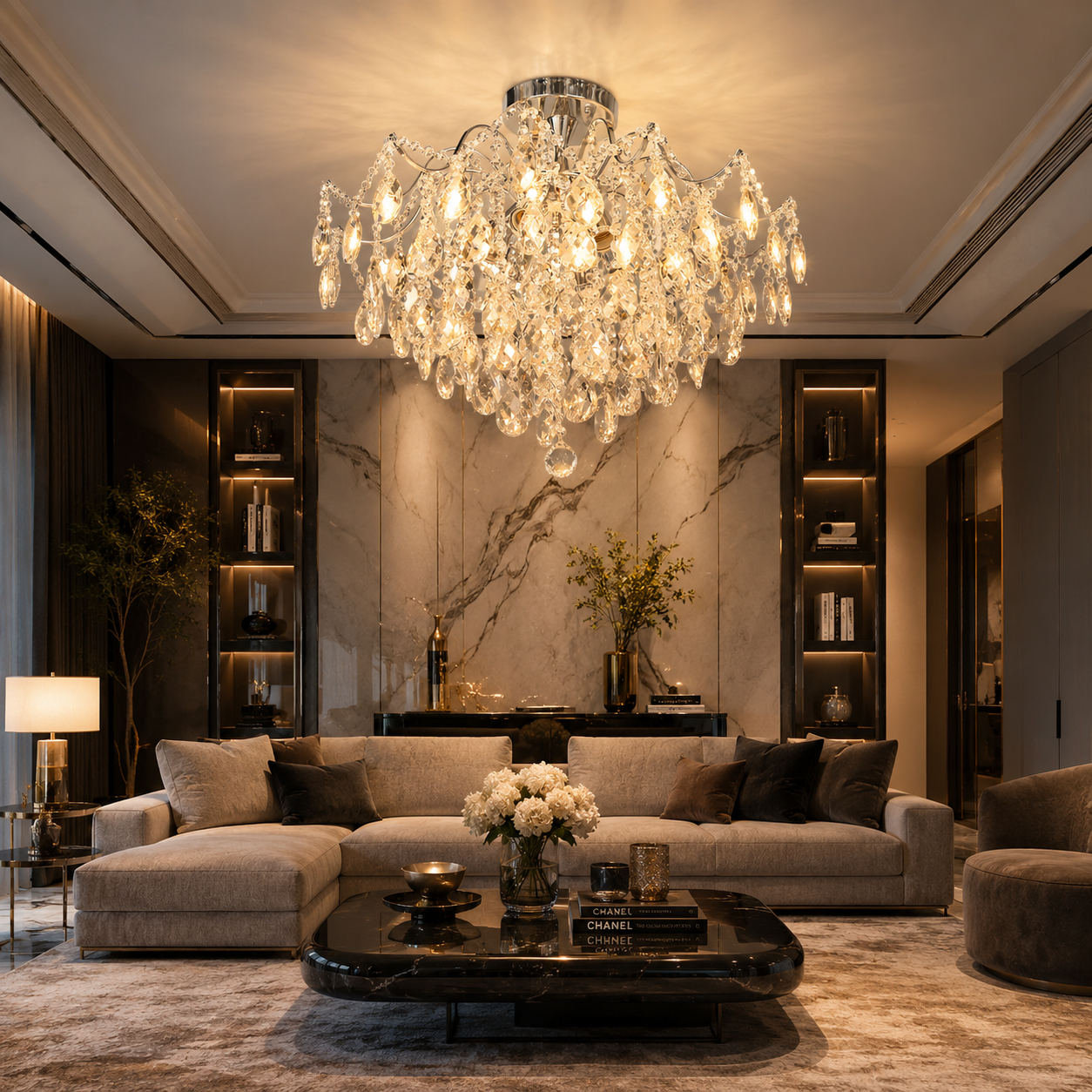Candelabru Cristal PARIS SILVER