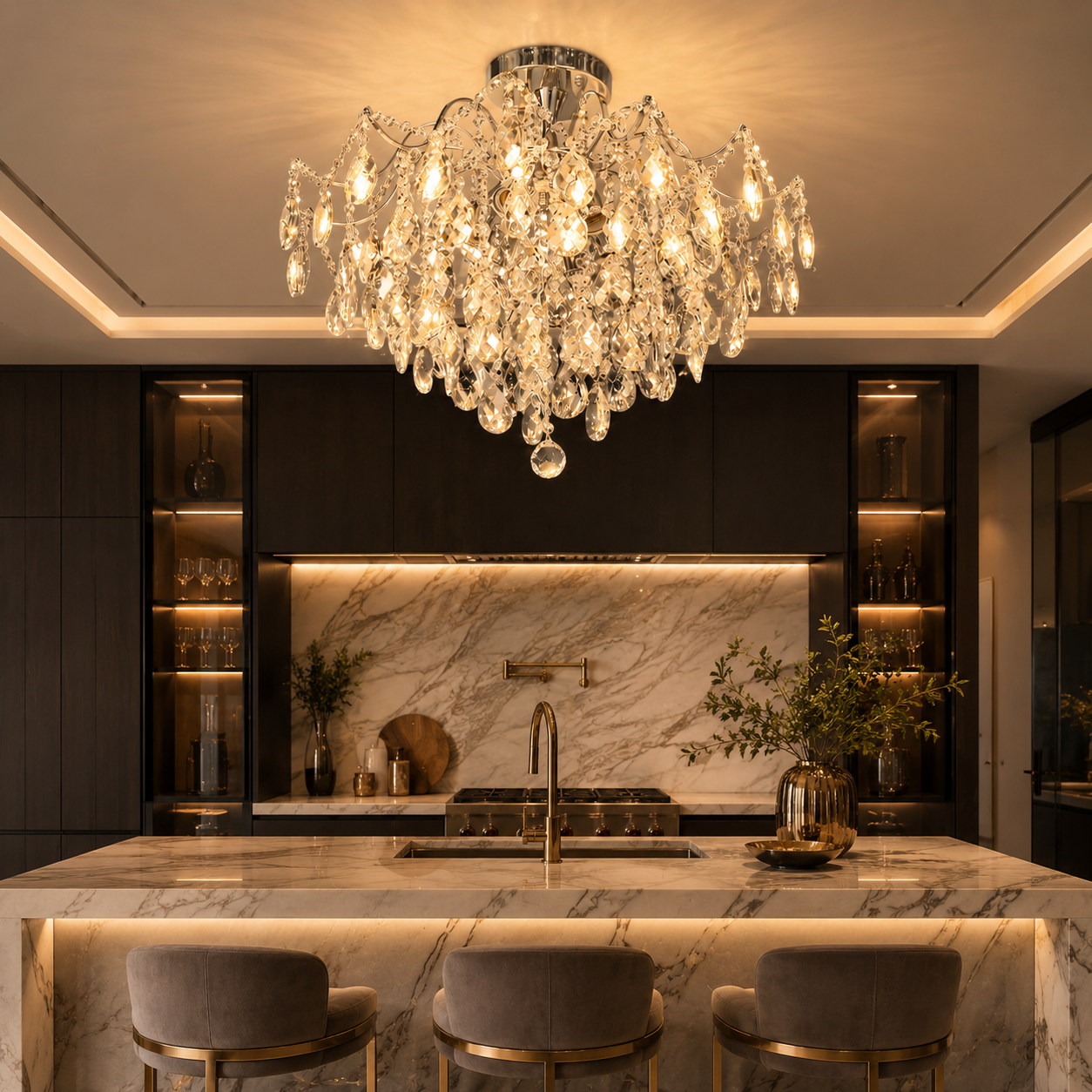Candelabru Cristal PARIS SILVER