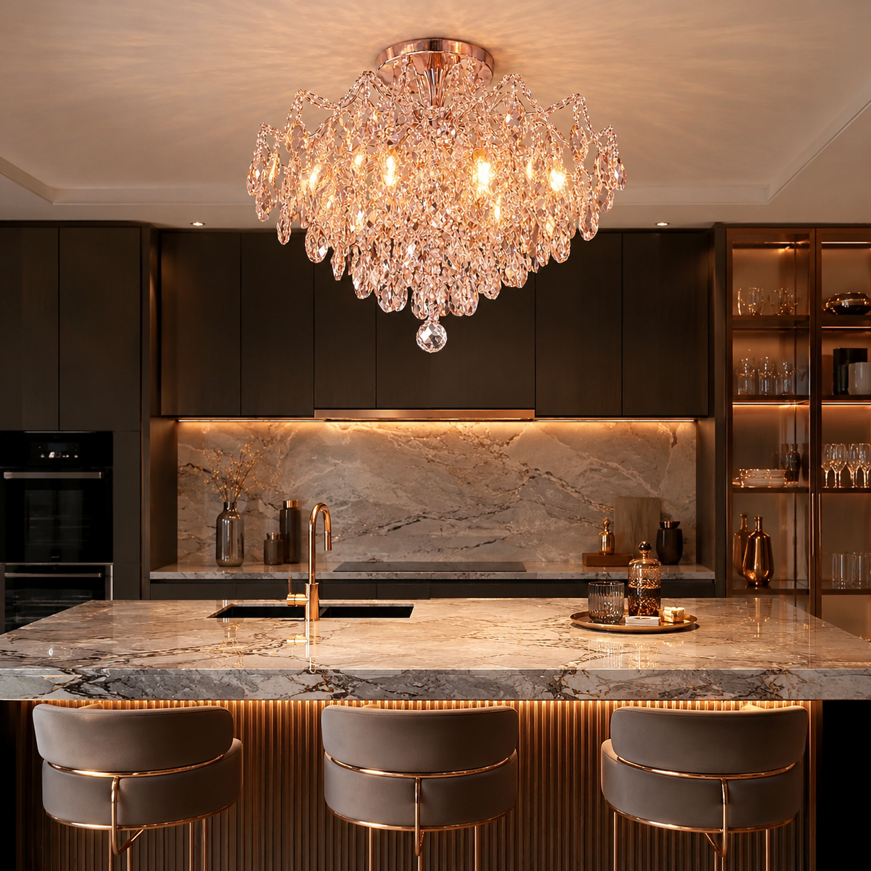 Candelabru Cristal PARIS GOLD