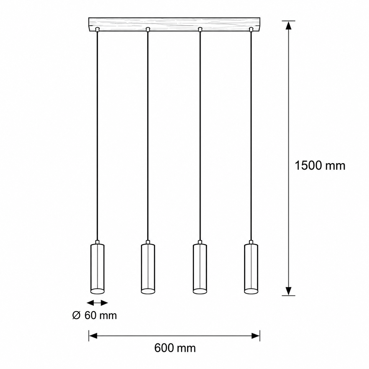 Lustra Suspendata Liniara Vintage NORDAL 4xGU10 Premium