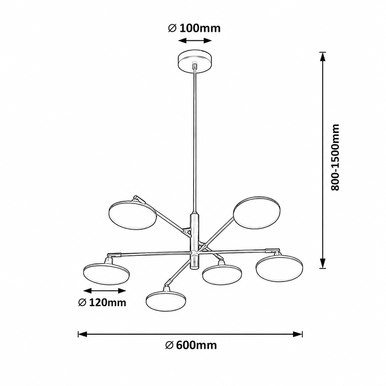 Lustra LED Suspendata Premium TINDRA Echivalent 300W