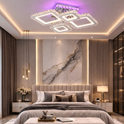 Lustra LED 2+2 DIAMOND RGB Chrome Cristal Echivalent 400W Telecomanda