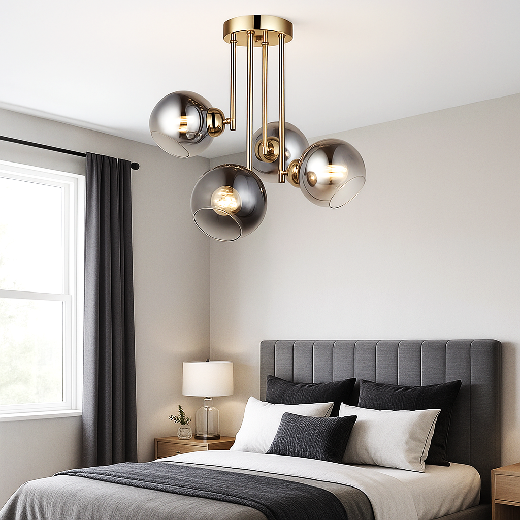 Lustra Abajur Fumuriu Aplicata 4xE27 MX413-4