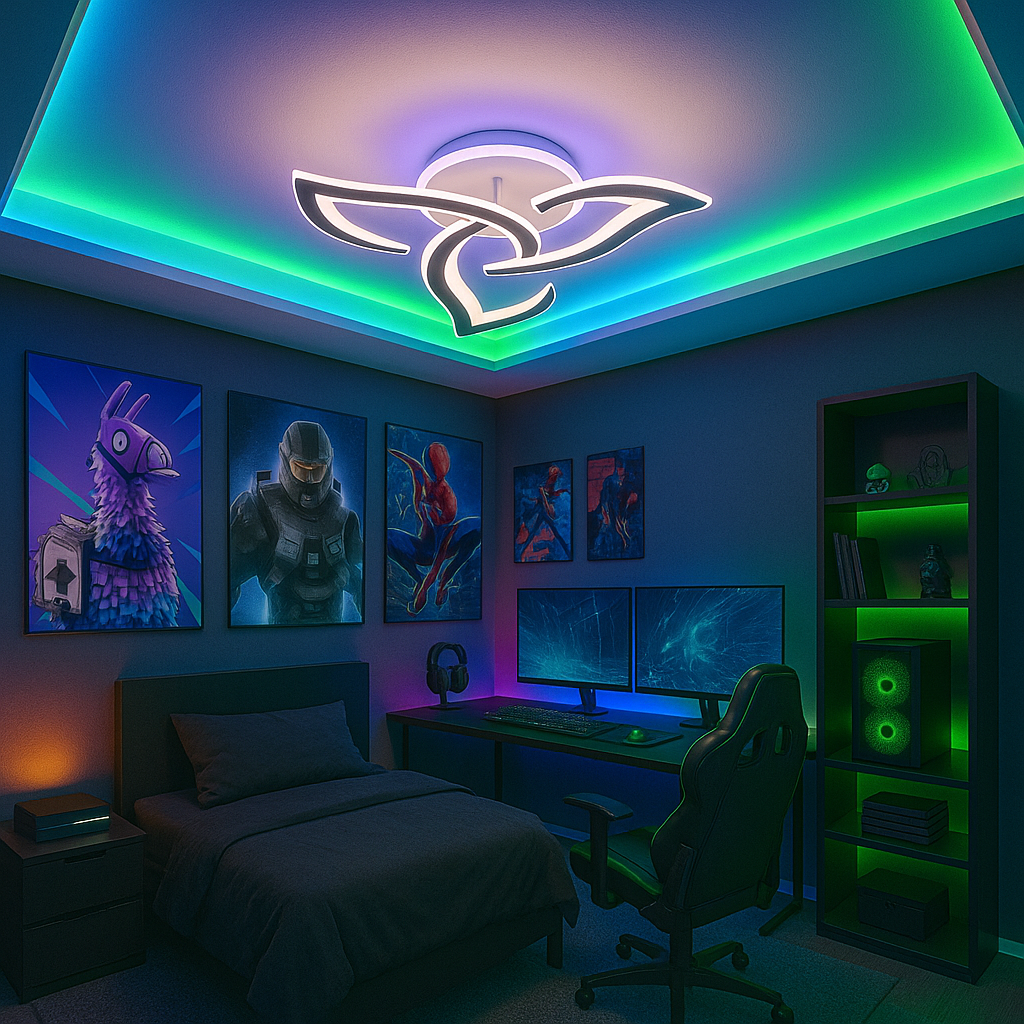 Lustra LED Mini Camelia RGB Echivalent 400W Telecomanda