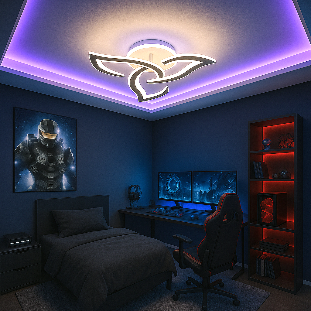 Lustra LED Mini Camelia RGB Echivalent 400W Telecomanda