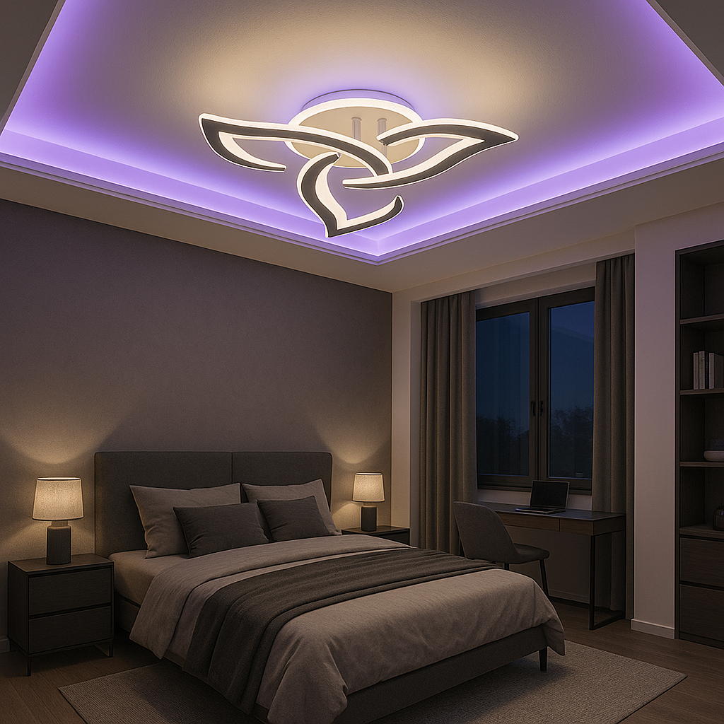 Lustra LED Mini Narcisse RGB Echivalent 300W Telecomanda