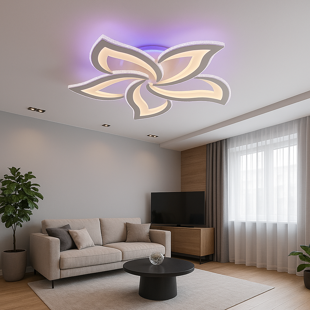 Lustra LED Camelia RGB Echivalent 600W Telecomanda