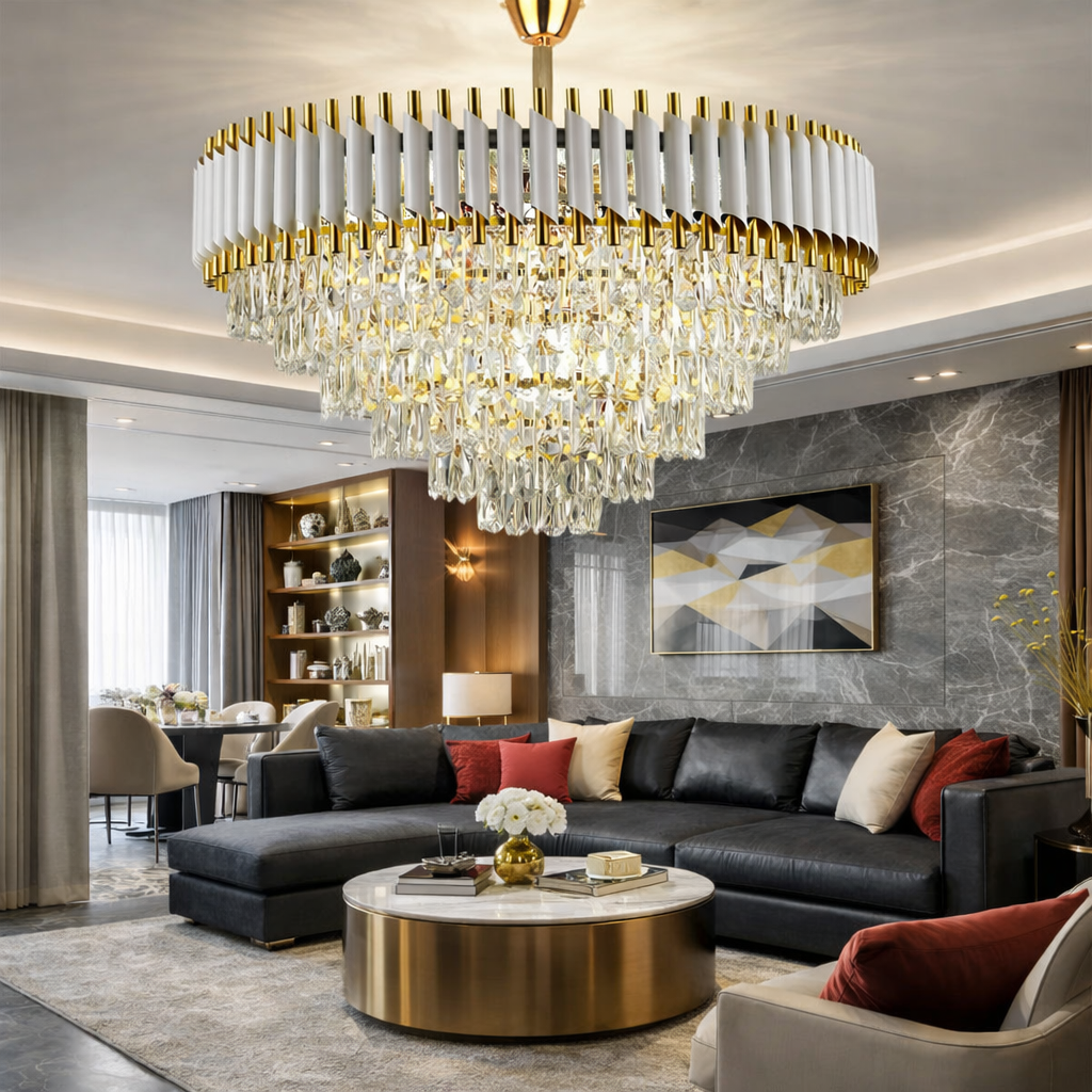 Candelabru Cristal WHITE PANTHER 60cm