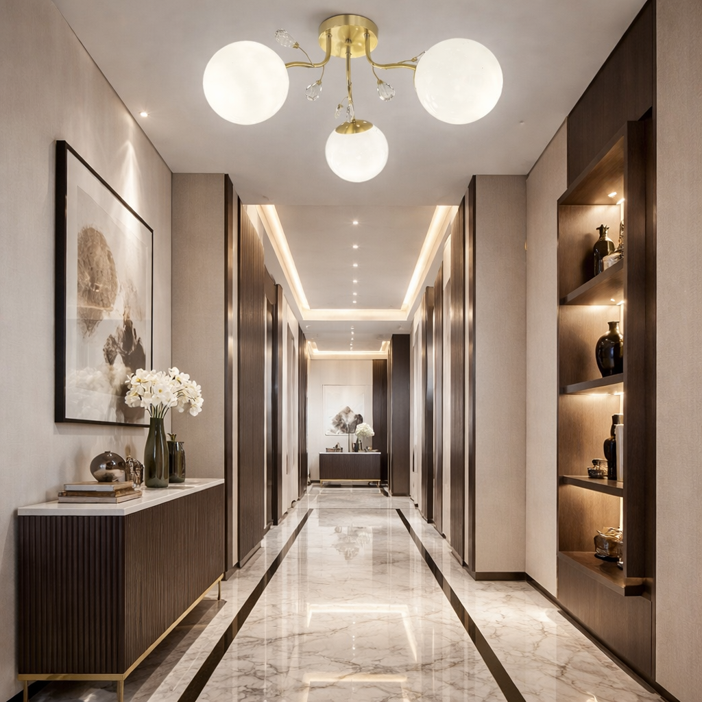 Lustra Abajur Mat Aplicata 3xE27 Gold Glamour