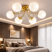 Lustra Abajur Mat Aplicata 6xE27 Gold Glamour