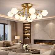 Lustra Abajur Mat Aplicata 9xE27 Gold Glamour