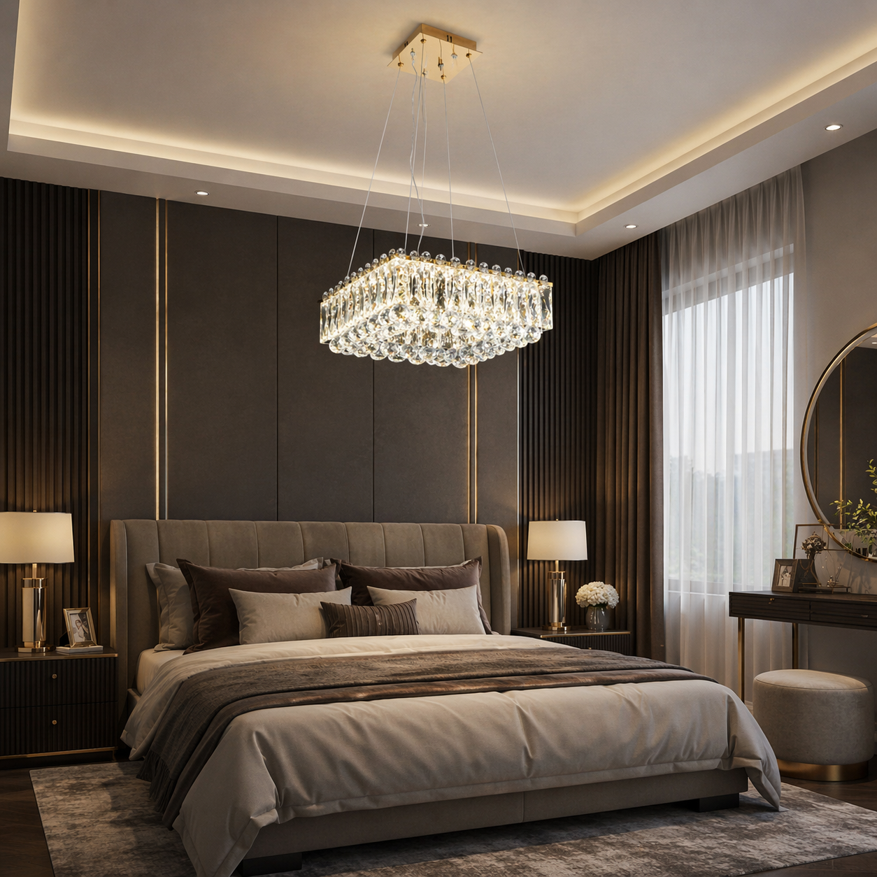 Candelabru LED Cristal Square Mirage Echivalent 800W