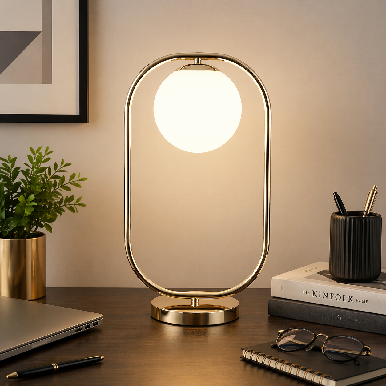 Veioza Cu Abajur Auris Gold 45CM