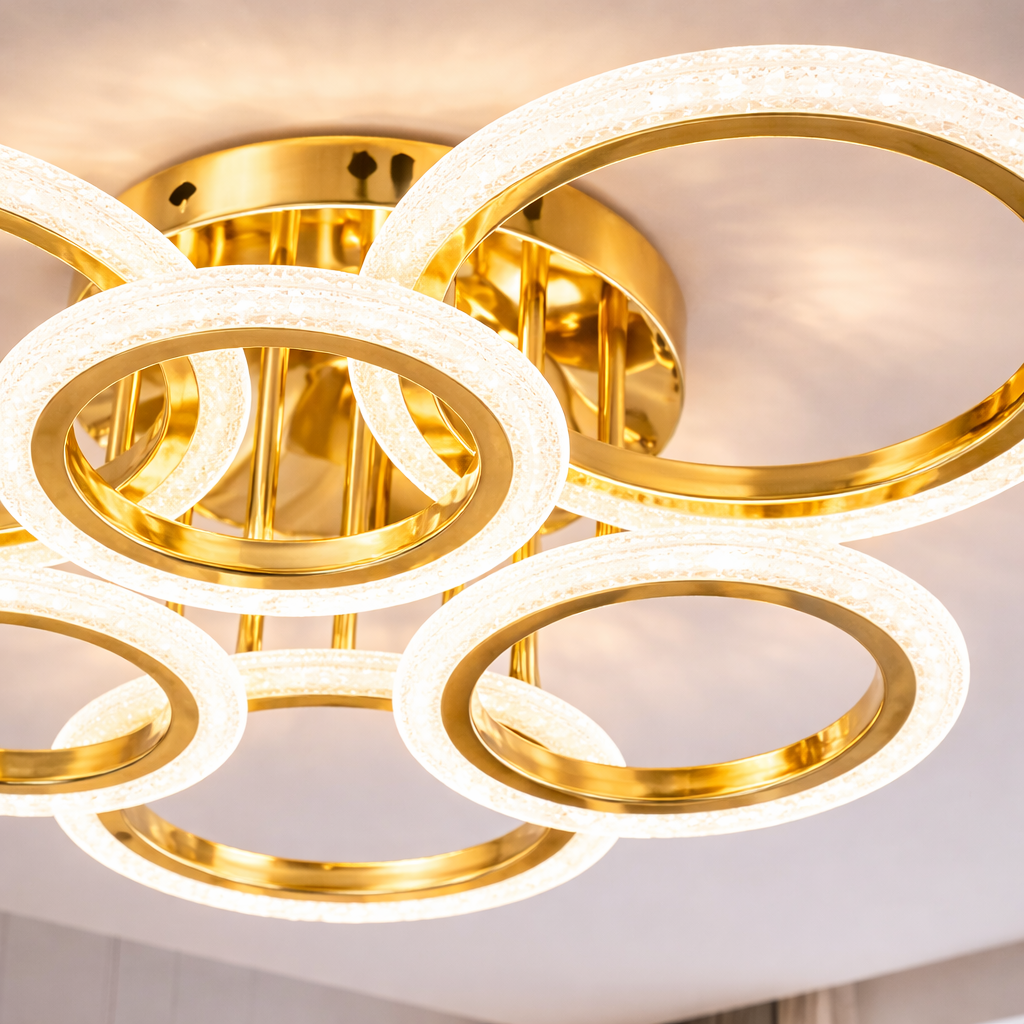 Lustra LED Brevia 3+3 OZN Circle Echivalent 600W Telecomanda