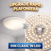 Modul LED Magnetic 17cm, 12W/18W/24W cu 5 Lumini Reglabile din Buton