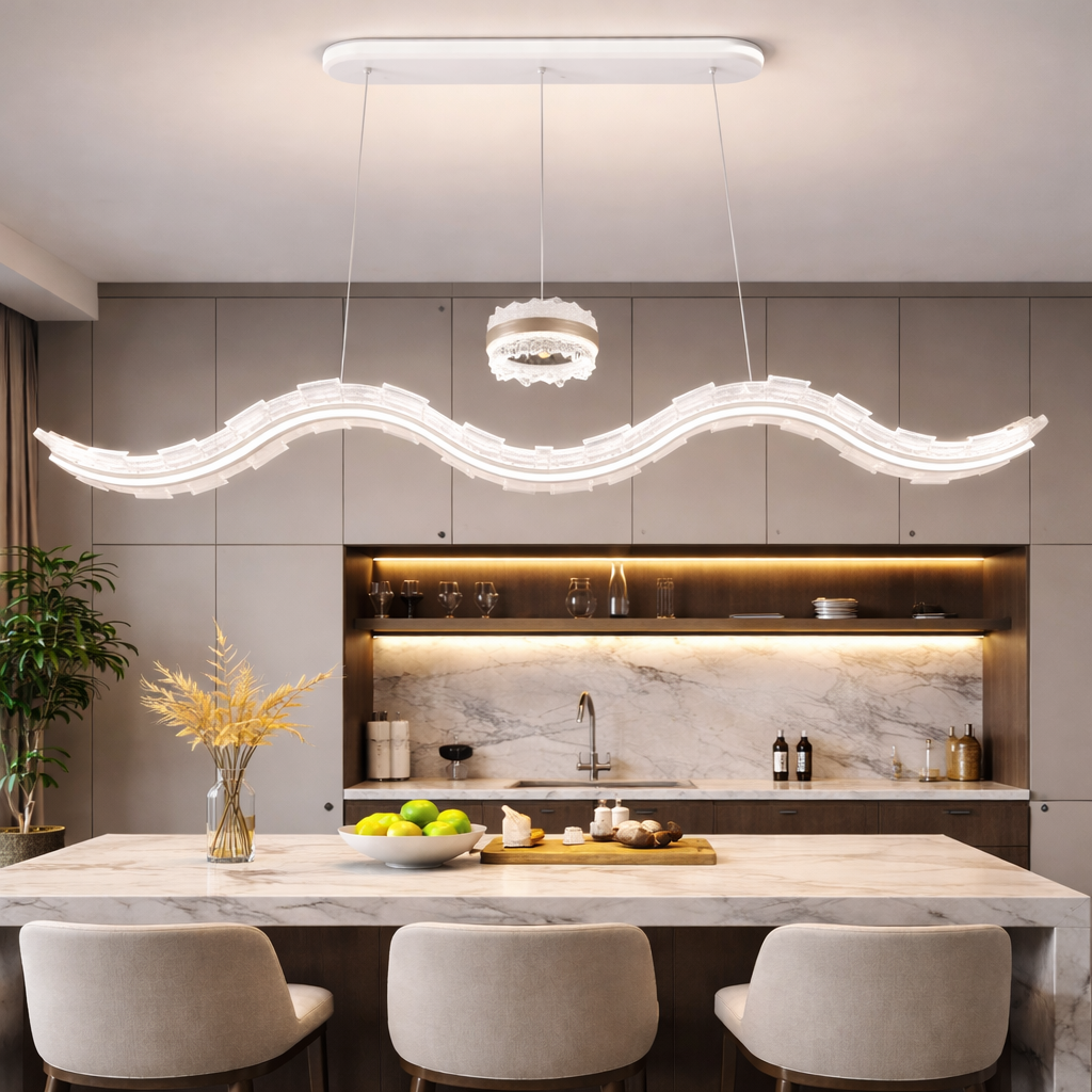 Lustra LED Suspendata Arven Echivalent 800W Telecomanda