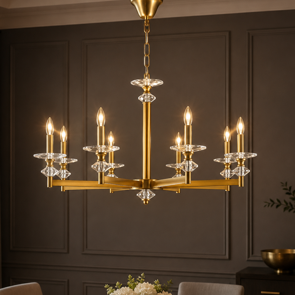 Candelabru 8xE14 ANGELYC SUBLIME Gold 68CM