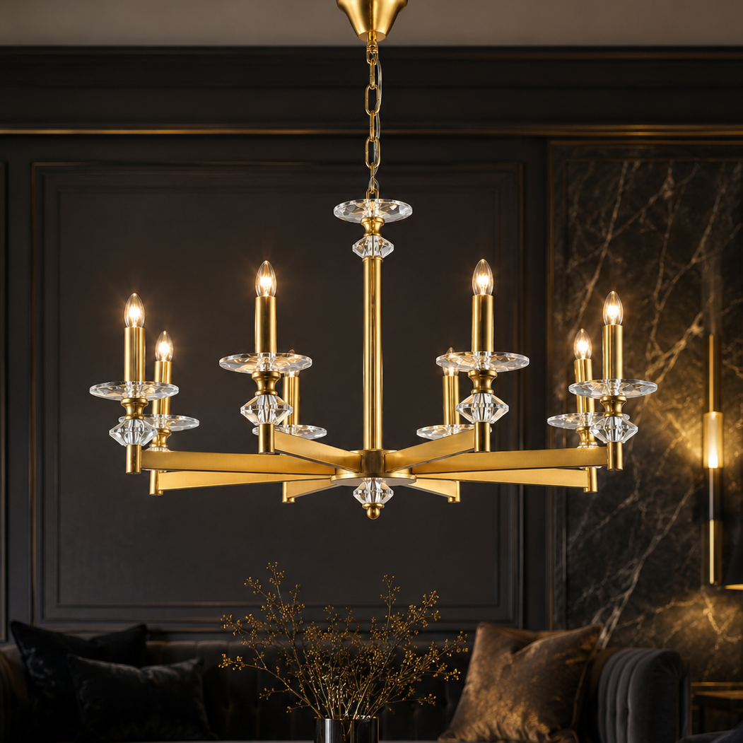 Candelabru 8xE14 ANGELYC SUBLIME Gold 68CM
