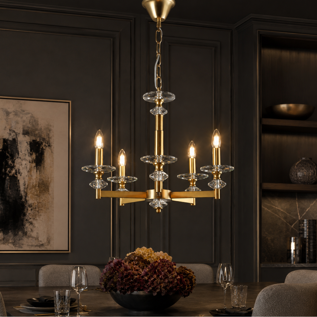 Candelabru 5xE14 ANGELYC SUBLIME Gold 48CM