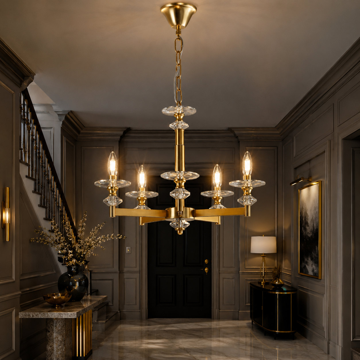 Candelabru 5xE14 ANGELYC SUBLIME Gold 48CM