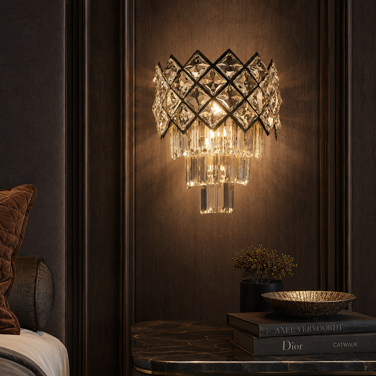 Aplica Perete VITTORIA Cristal 1xE14 Clasic