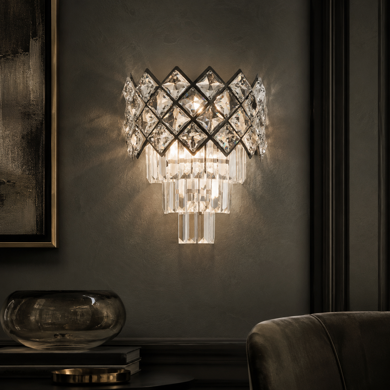 Aplica Perete VITTORIA Cristal 1xE14 Clasic