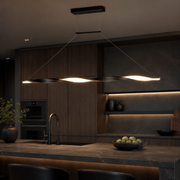 Lustra LED Liniara TWIST Black 100CM Echivalent 190W Telecomanda