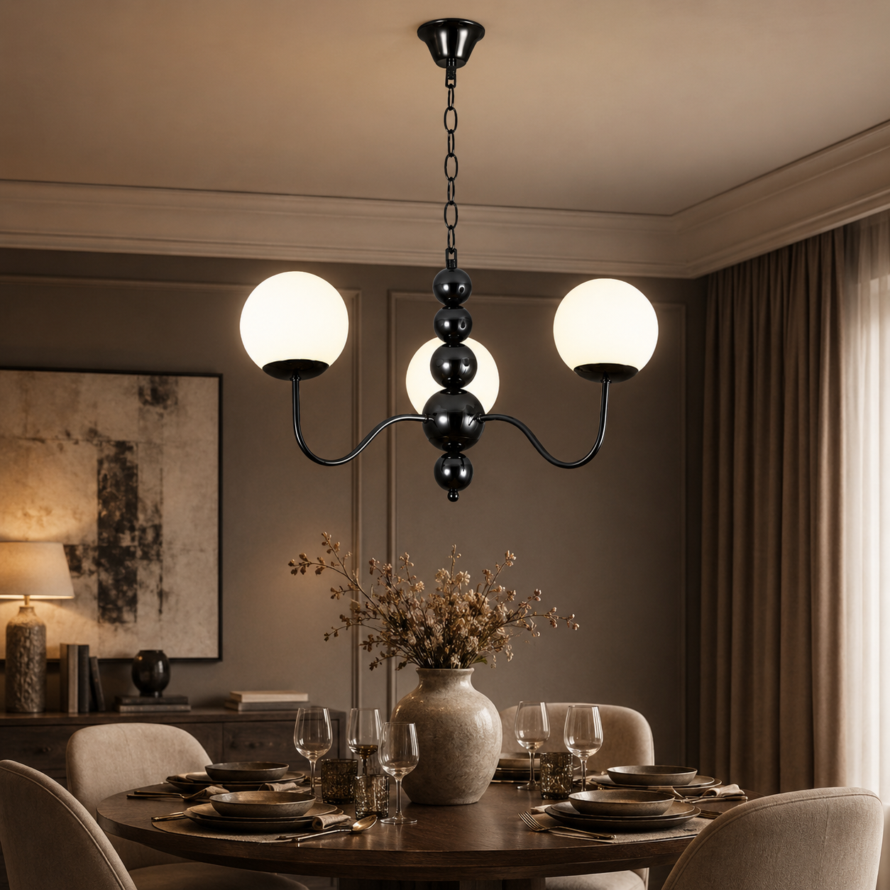 Lustra Abajur SIENA NOIR 3xE27 Black