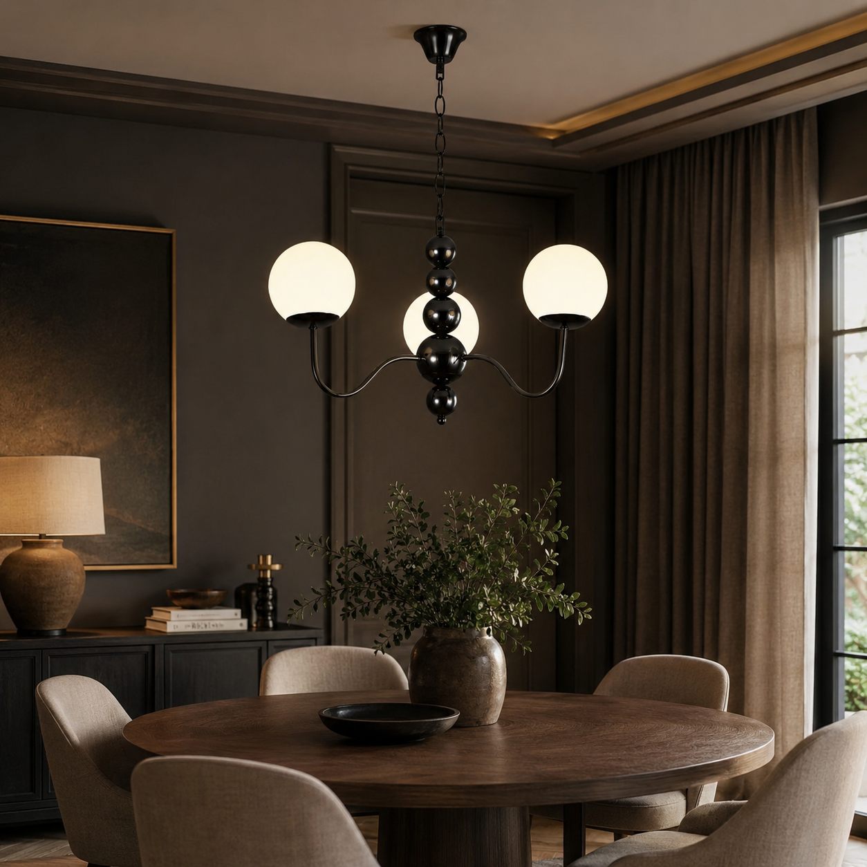 Lustra Abajur SIENA NOIR 3xE27 Black