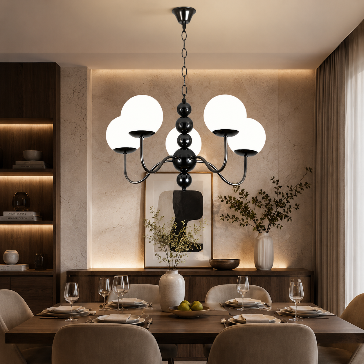 Lustra Abajur SIENA NOIR 5xE27 Black