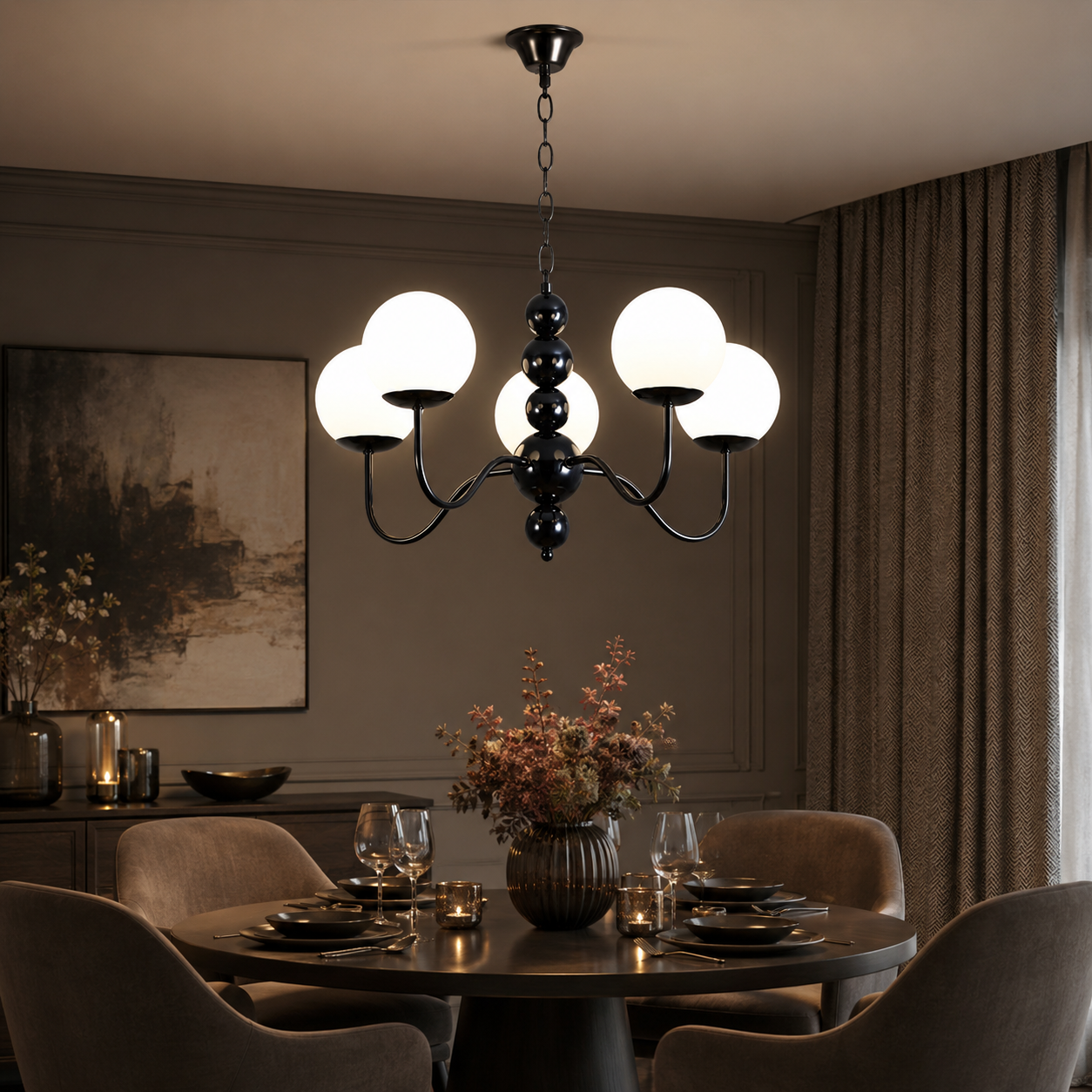 Lustra Abajur SIENA NOIR 5xE27 Black