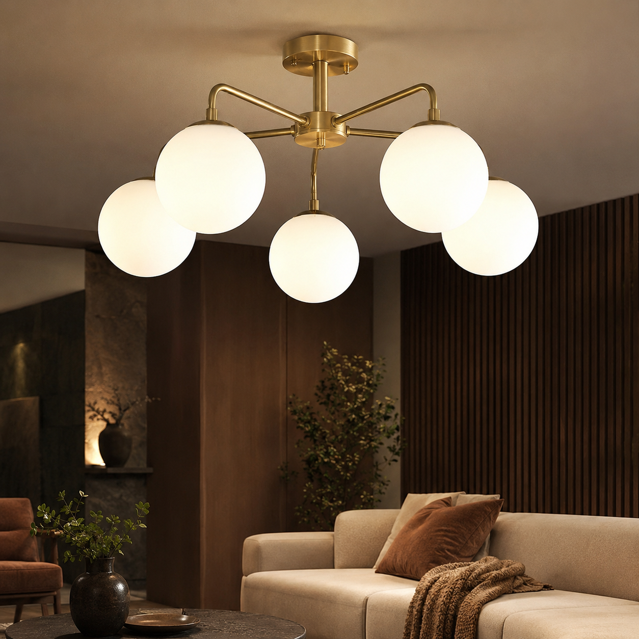 Lustra Abajur NOBILE Gold 5xE27 Modern