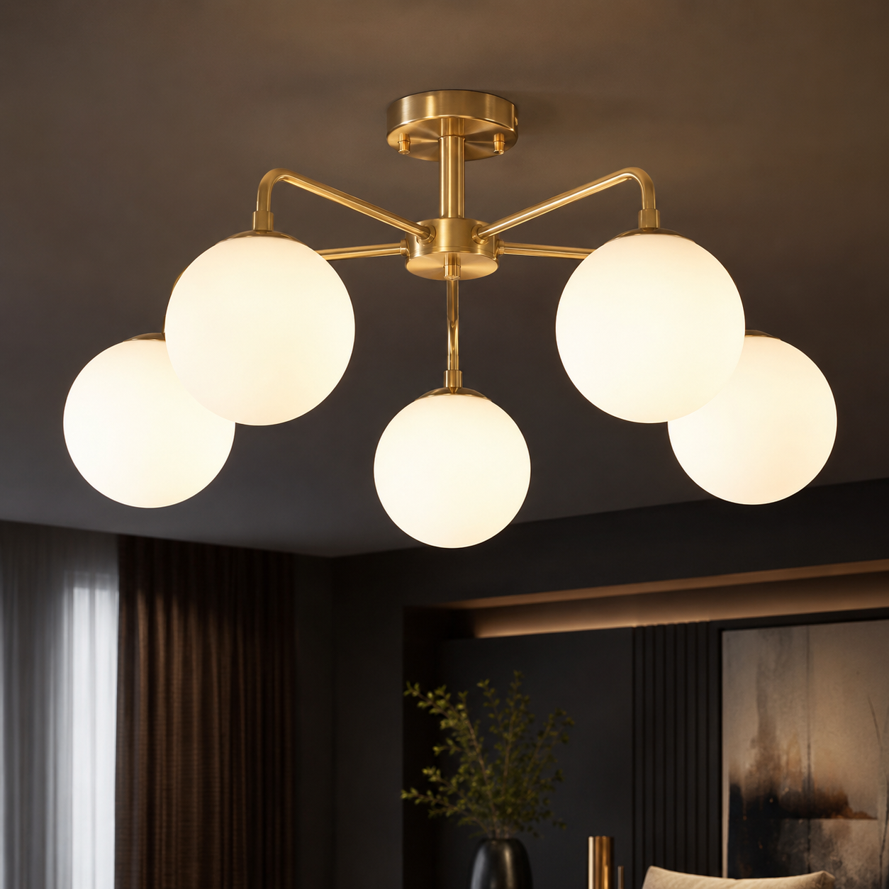 Lustra Abajur NOBILE Gold 5xE27 Modern