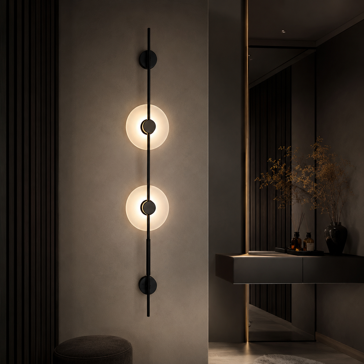 Aplica LED HALO DUO Black 3 Lumini 103CM Echivalent 50W